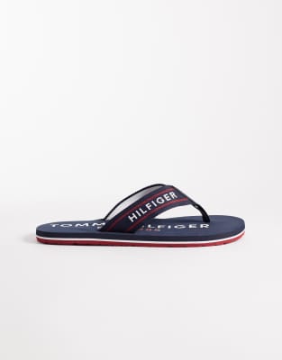 Tommy Hilfiger sporty beach flip flop in navy