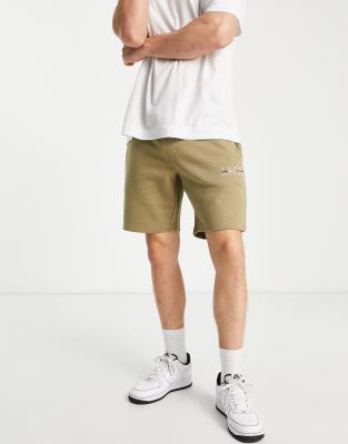 tan sweat shorts