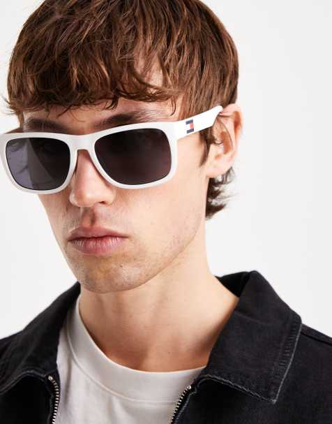 Tommy Hilfiger  square sunglasses in matte white - view 1