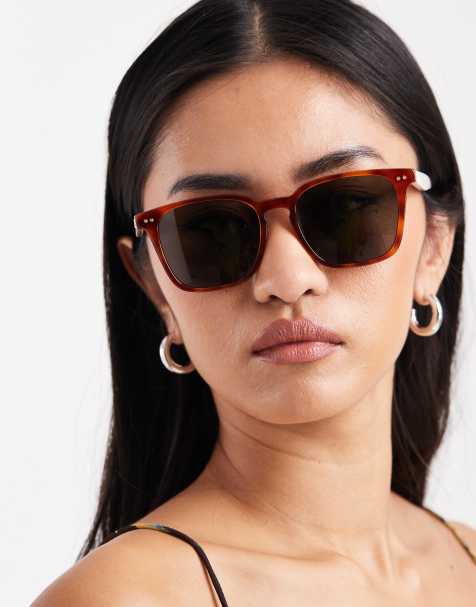 Tommy Hilfiger  square sunglasses in red havana