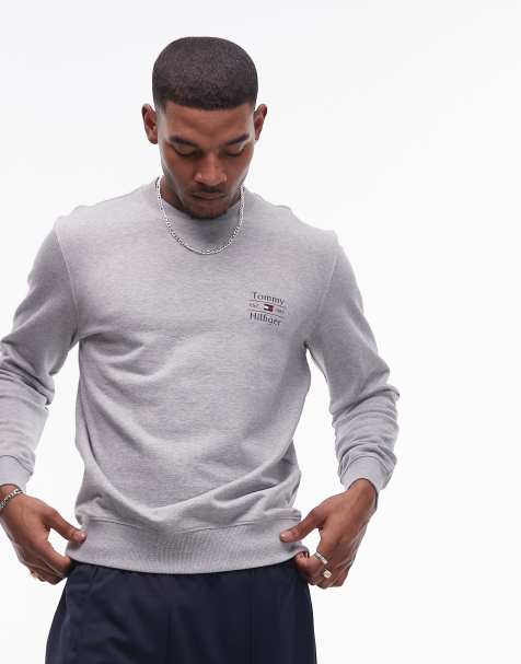 Tommy Hilfiger stack logo sweatshirt in grey - view 1