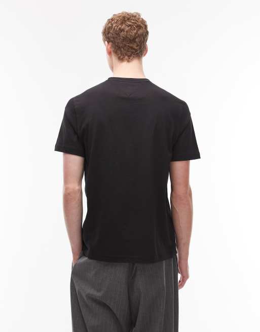 Tommy Hilfiger stack logo t-shirt in black, 3 of 5