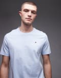 [Tommy Hilfiger] Tommy Hilfiger stack logo t-shirt in pastel blue Chest 34 Breezy blue