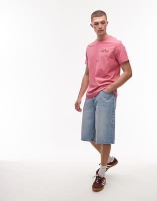Tommy Hilfiger Stack Logo T-shirt In Pink