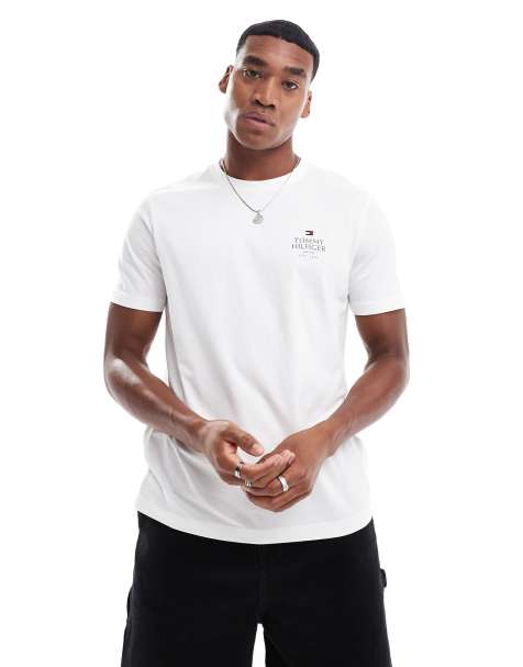 Tommy Hilfiger stack logo t-shirt in white - view 1