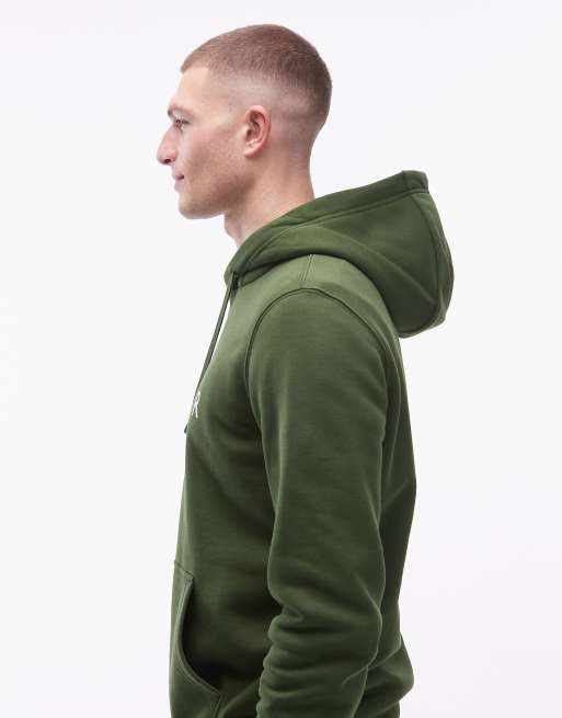 Tommy Hilfiger stacked large center logo hoodie in green , 3 of 5
