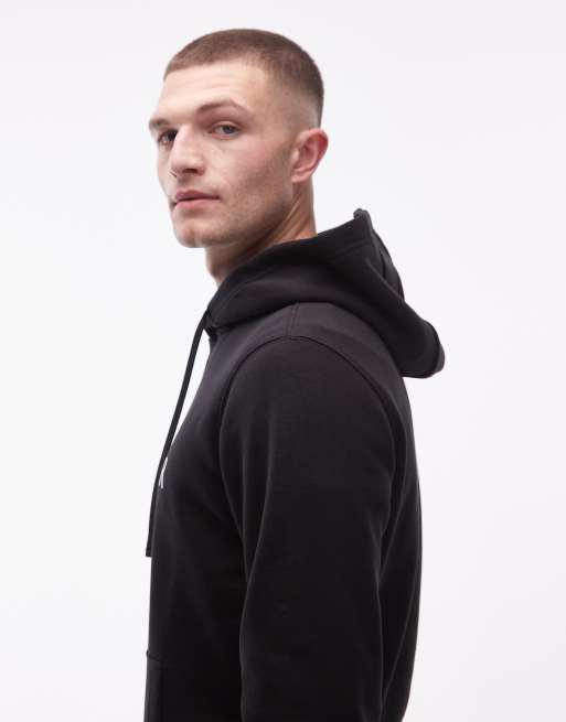 Tommy Hilfiger stacked large centre logo hoodie in black , 2 of 5