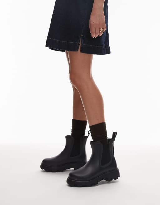 Tommy Hilfiger - Stivali da pioggia neri con logo a bandiera, 4 di 4