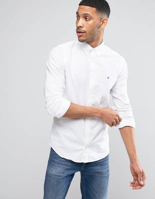 tommy hilfiger stretch slim oxford shirt