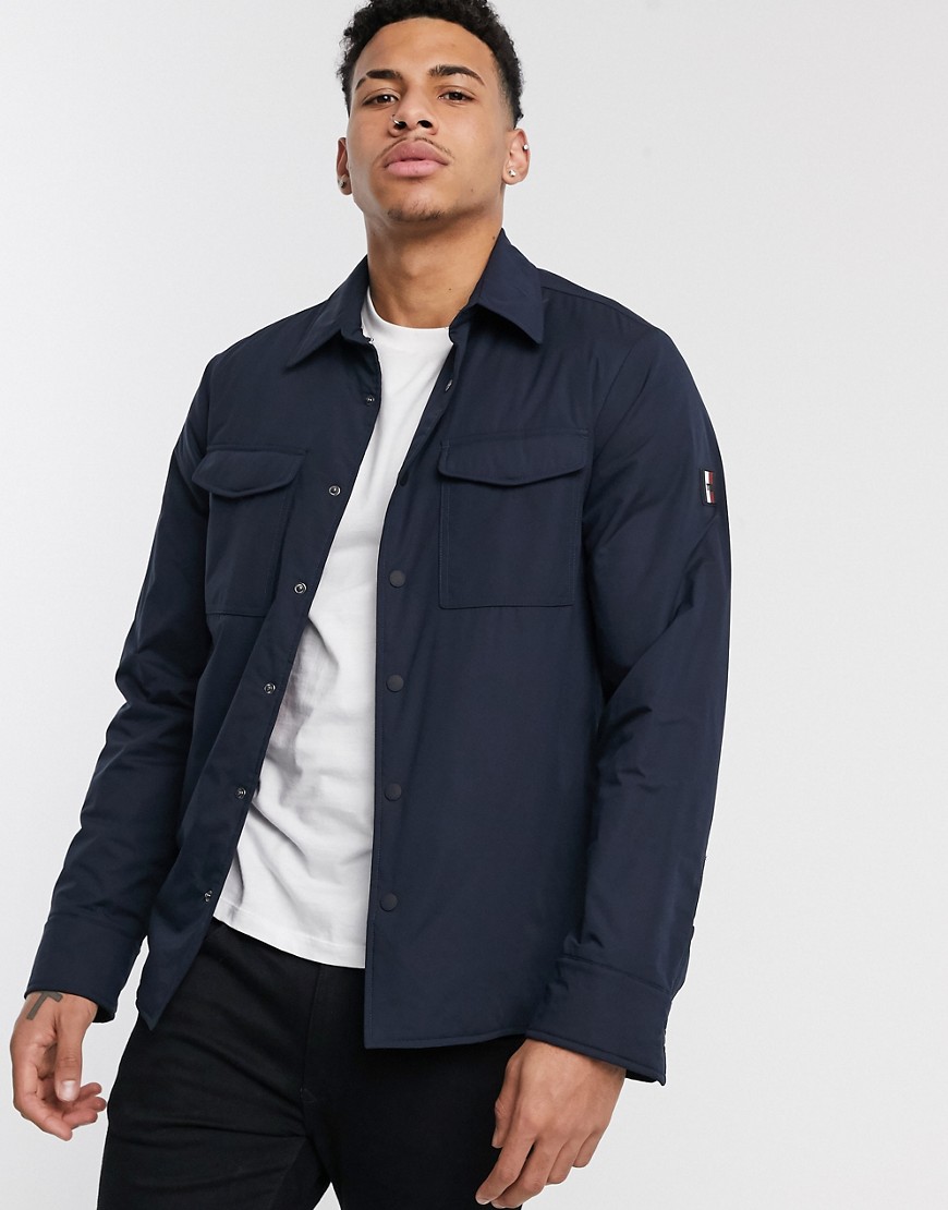 Tommy Hilfiger stretch padded overshirt jacket in navy