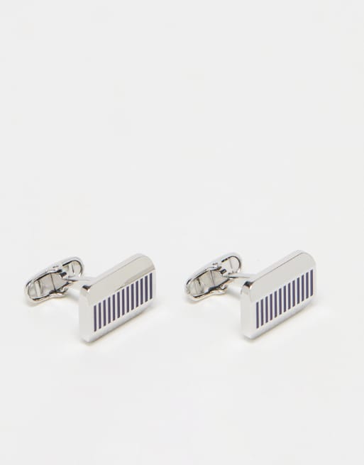 Tommy Hilfiger stripe cufflinks in silver