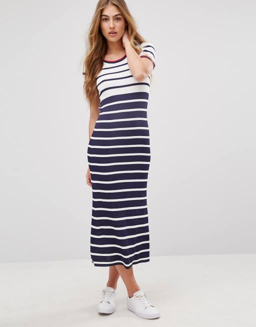 TOMMY HILFIGER Women - Striped midi shirt dress with monogram