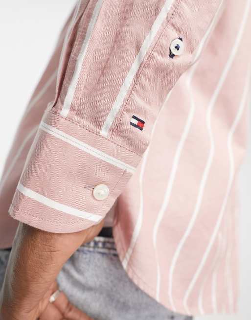 Chemise rose best sale tommy hilfiger femme