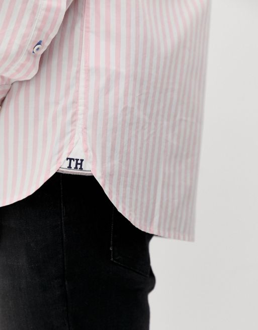 Tommy Hilfiger flag logo oxford shirt in pink