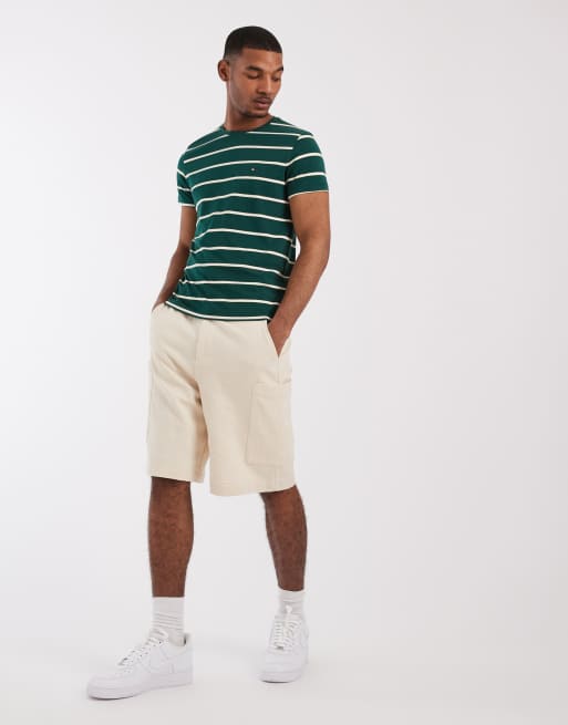 Tommy Hilfiger striped slim fit t-shirt in green, 2 of 5