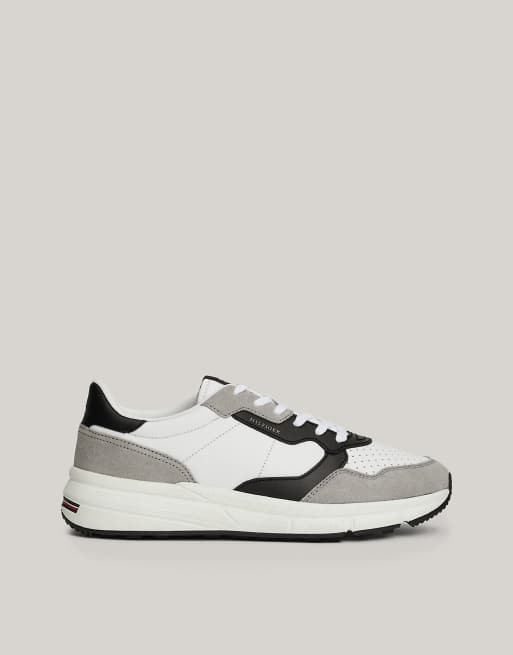Tommy Hilfiger Strukturierte Sneaker aus Wildledermix in Weiß ASOS
