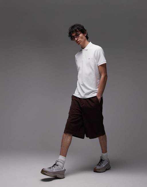 Tommy Hilfiger – Strukturiertes Polohemd in Weiß mit normalem Schnitt, 3 von 4