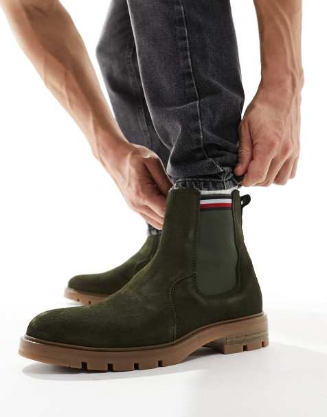 Olive green boots on sale mens