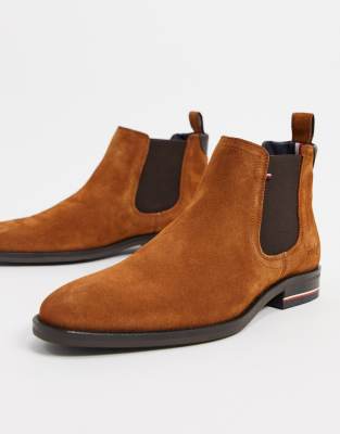 tommy hilfiger brown suede boots
