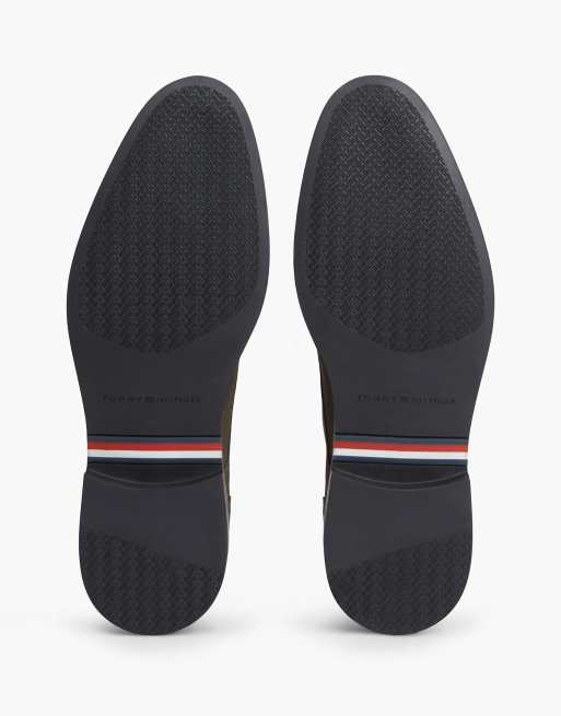 Tommy Hilfiger Suede derby shoes in olive green, 5 of 7