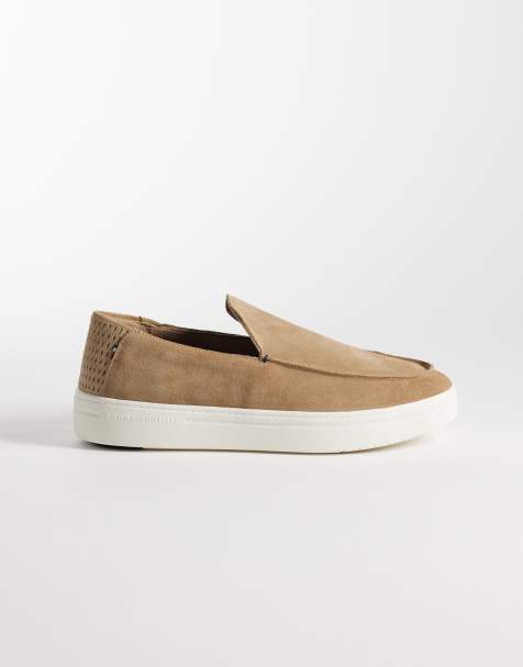 Tommy Hilfiger suede driving loafers in tan - view 1
