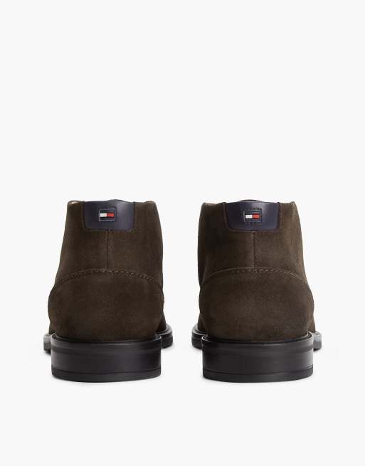 Tommy Hilfiger Suede lace-up ankle boots in dark brown, 4 of 7