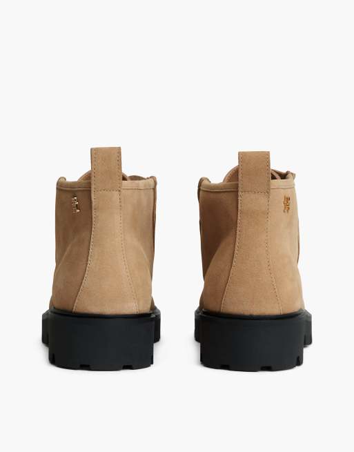 Tommy Hilfiger Suede lace-up cleat chukka boots in safari canvas, 4 of 7