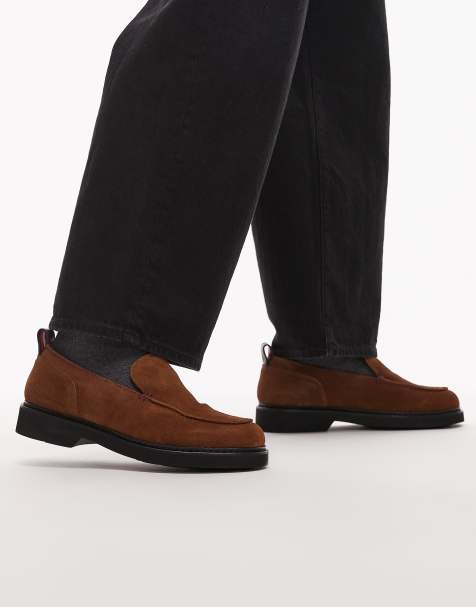 Tommy Hilfiger suede loafers in brown - view 1