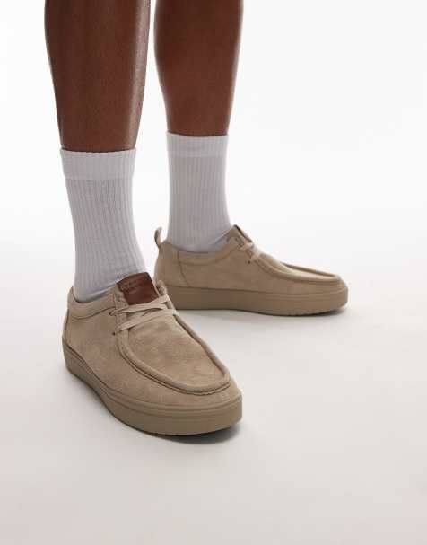 Tommy Hilfiger suede moccassin shoes in beige - view 1