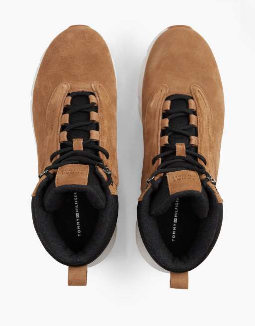 Tommy Hilfiger Suede warm lining hybrid chukka boots in brown, 3 of 7
