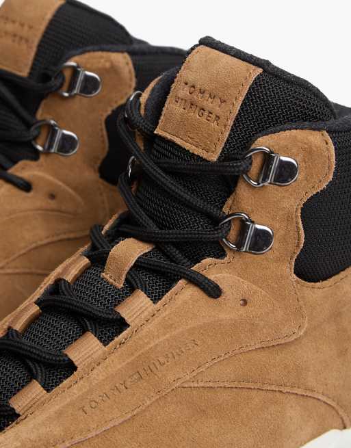 Tommy Hilfiger Suede warm lining hybrid chukka boots in brown, 6 of 7
