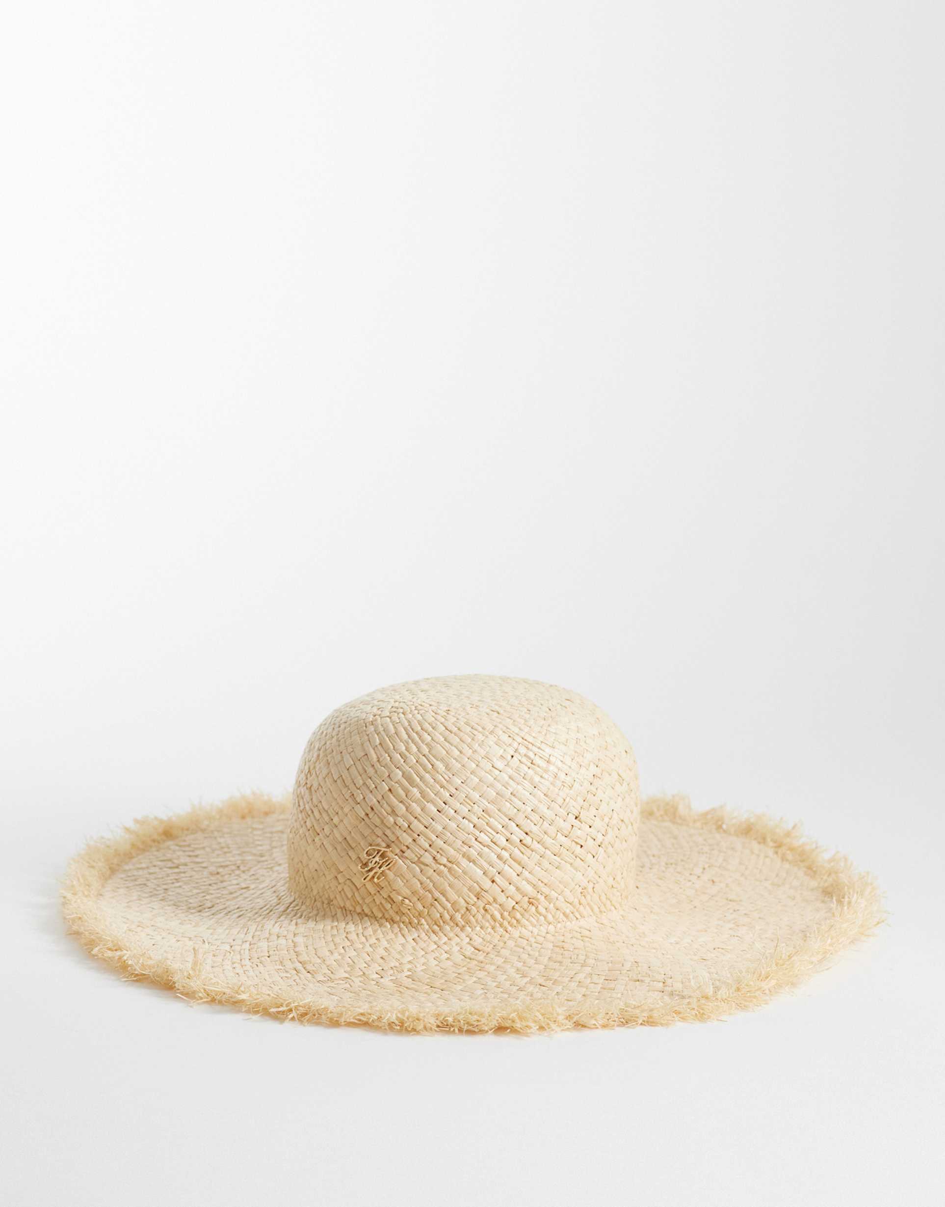 tommy hilfiger summer shop straw hat in natural