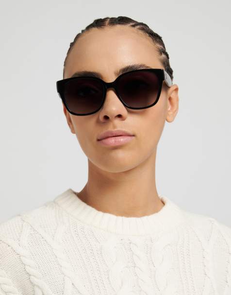 Tommy Hilfiger Sunglasses Tommysungl square sunglasses with grey shaded gradient lenses - black in black - view 1