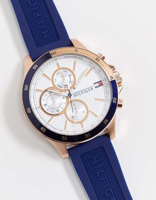 Tommy Hilfiger sunray navy silicone watch 1791778