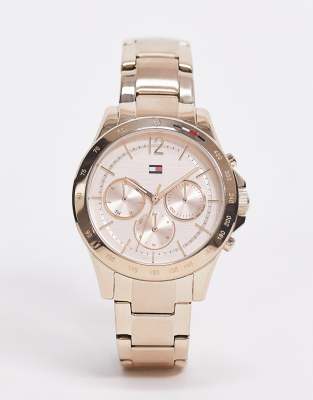 tommy hilfiger rose gold sliders