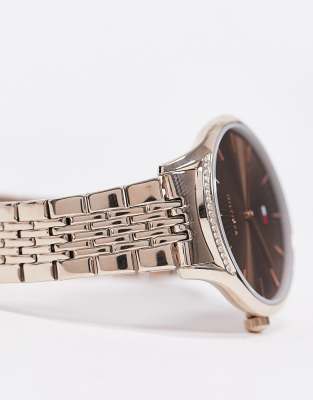 Tommy Hilfiger sunray rose gold bracelet watch 1782212 | ASOS