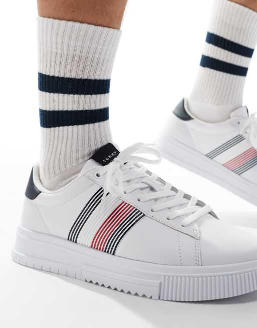 Tommy Hilfiger - Supercup - Sneakers bianche in pelle, 5 di 5