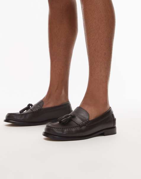 Tommy Hilfiger – Svarta loafers i läder med tofsar - view 1