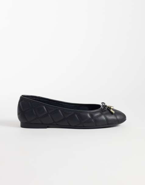 Tommy Hilfiger – Svarta, quiltade ballerinaskor - view 1