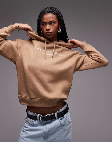 Tommy Hilfiger - Sweat à capuche à logo brodé - Beige - view 1