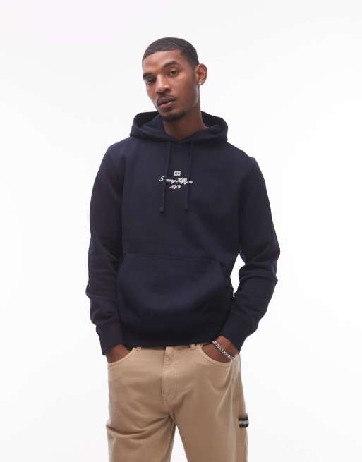 Tommy Hilfiger - Sweat à capuche avec logo drapeau - Bleu foncé