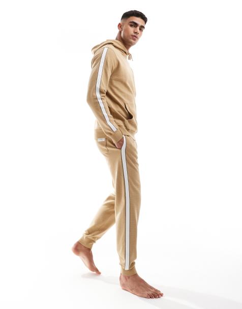 Tommy Hilfiger - Sweat à capuche confort à rayures blanches - Beige - view 1