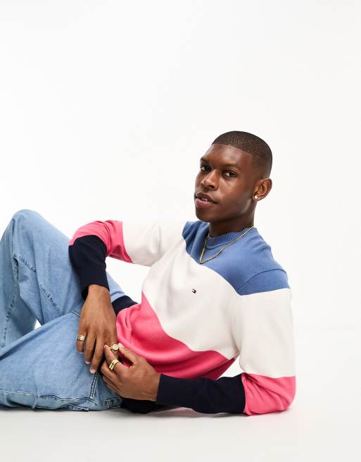 Tommy Hilfiger - Sweat color block à rayures - Multicolore