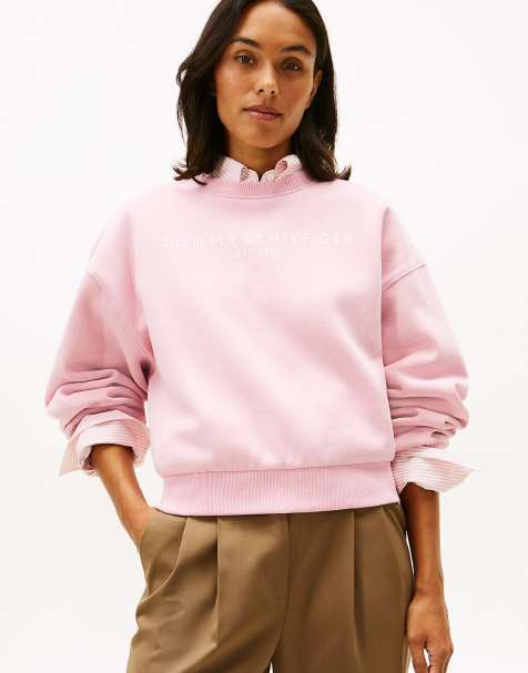 Tommy Hilfiger - Sweat décontracté en polaire Flex à col ras de cou - Rose clair - view 1