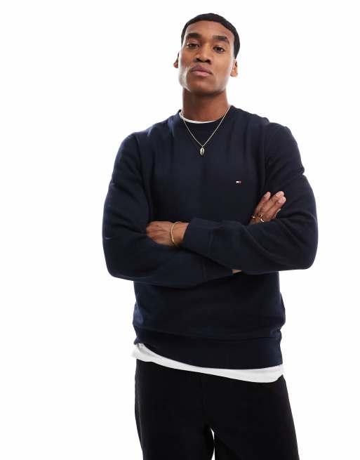 Tommy Hilfiger - Sweat ras de cou en polaire - Bleu foncé