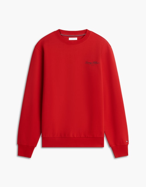 Tommy Hilfiger sweat-shirt en tissu éponge à logo rouge moyen, 5 de 6