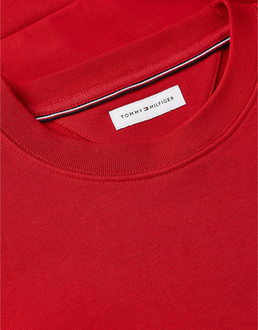 Tommy Hilfiger sweat-shirt en tissu éponge à logo rouge moyen, 6 de 6