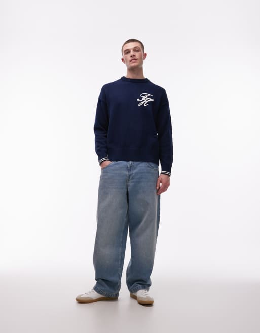 Tommy Hilfiger sweater in navy, 2 of 5