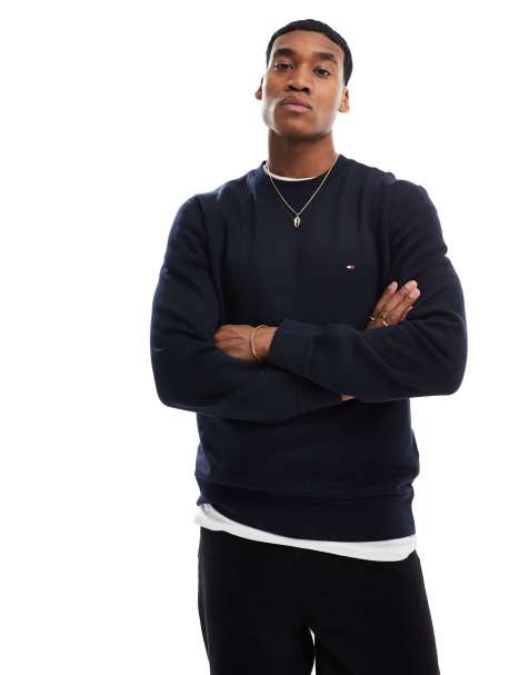 Tommy Hilfiger – Sweatshirt in Dunkelblau mit Rundhalsausschnitt und Fleece-Innenseite - view 1