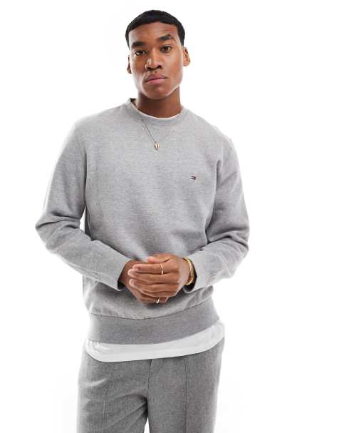 Tommy Hilfiger – Sweatshirt in Grau mit Rundhalsausschnitt und Fleece-Innenseite - view 1